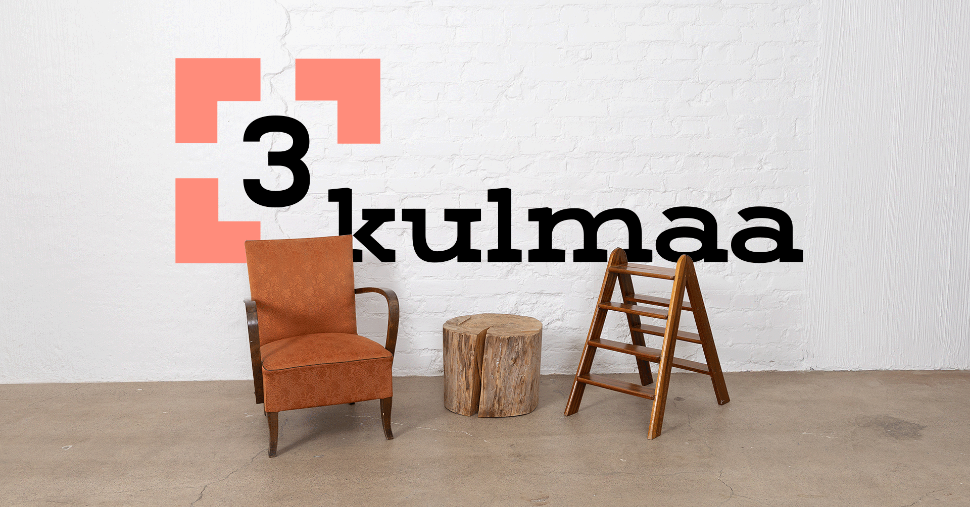 3 tuolia seinän edessä. 3 Kulmaa tapahtuman tunnuskuva