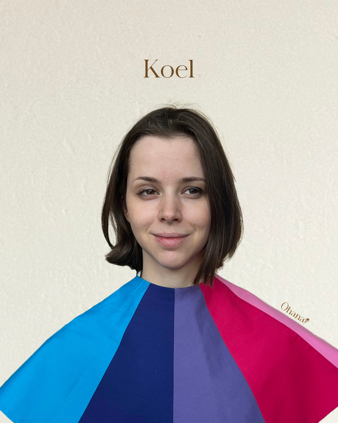 Model met koele kleurkraag