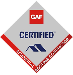 GAF Certified residential roofing contractor badge