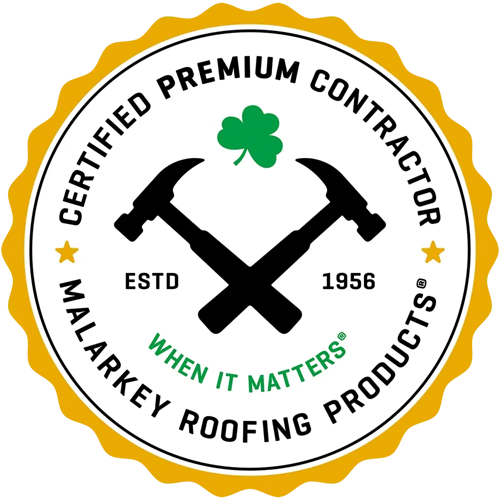 Malarkey Roofing Products certified premium contractor badge