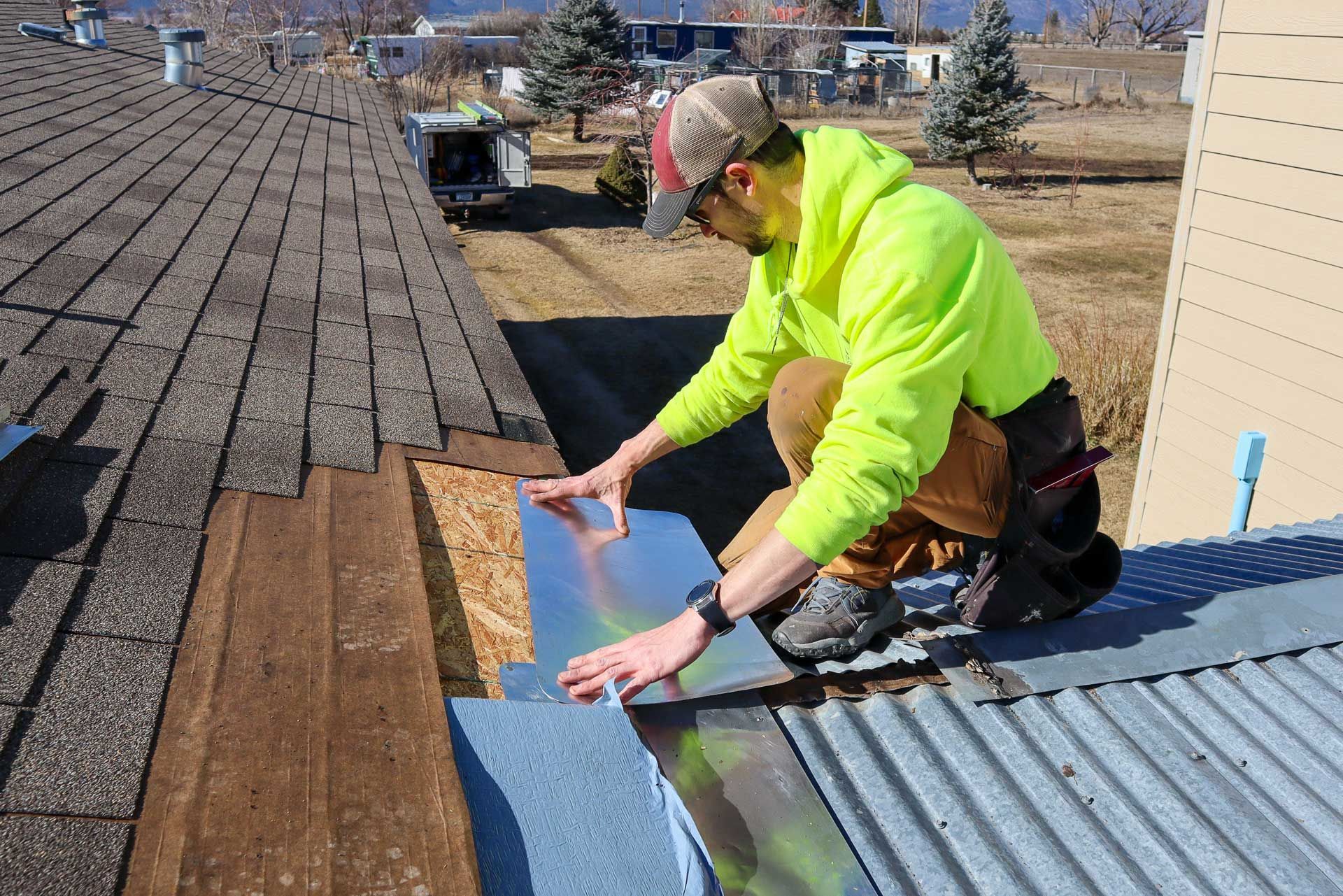 Residential roof repair in Missoula, MT