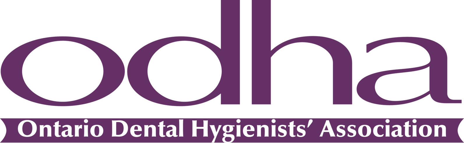 the logo for the ontario dental hygienists association is purple and white | Holly Family Dental | Best Family and Cosmetic Dentist In Milton, Ontario