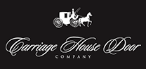 Carriage House Door Company logo with a horse-drawn carriage icon on a black background