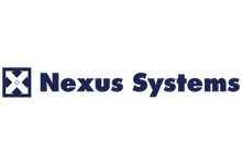Nexus Systems logo in dark blue with a stylized X icon on a white background