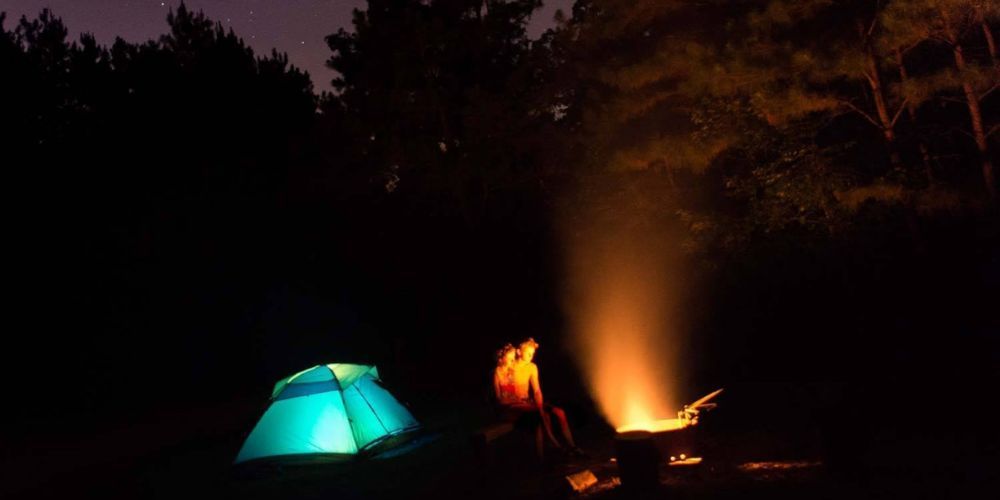 Beachfront camping at Cape Henlopen State Park