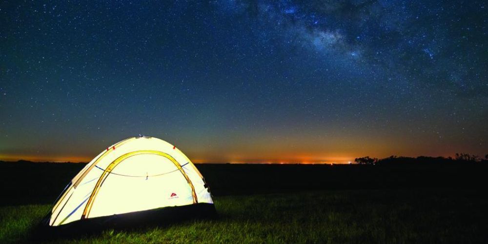 Beachfront campsite in Florida with ocean view