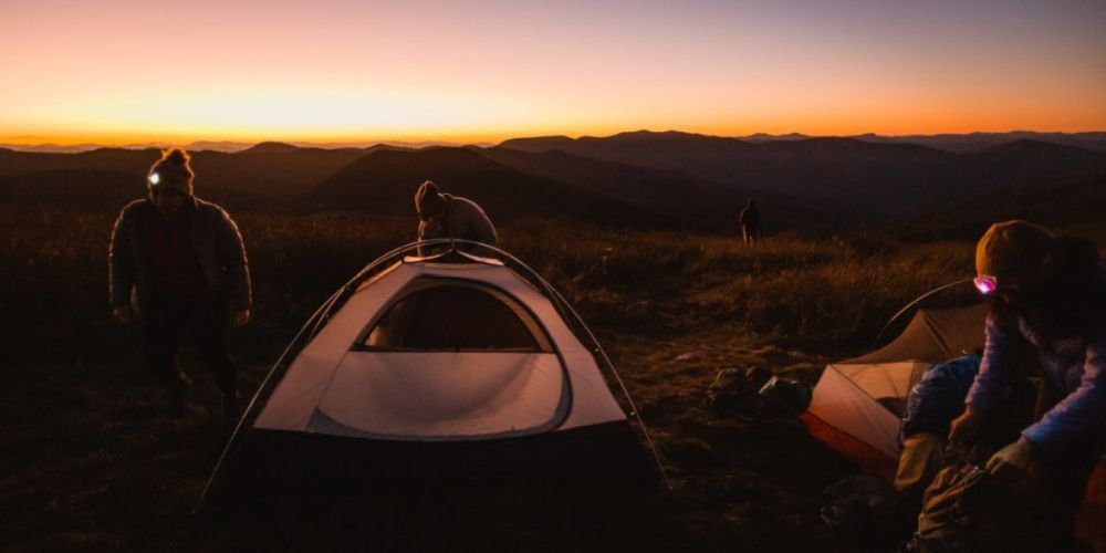 Tent camping at Huntington Beach State Park in South Carolina