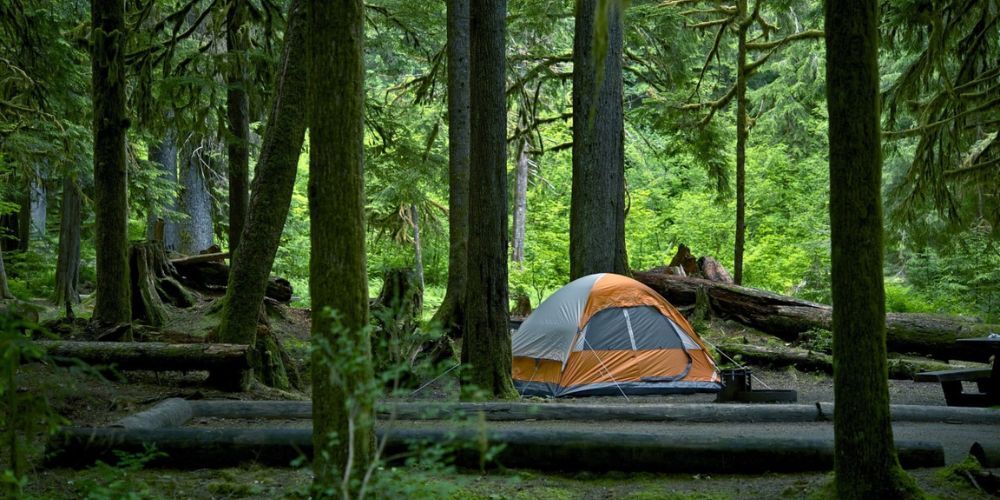 Camping at Rialto Beach in Olympic National Park, Washington