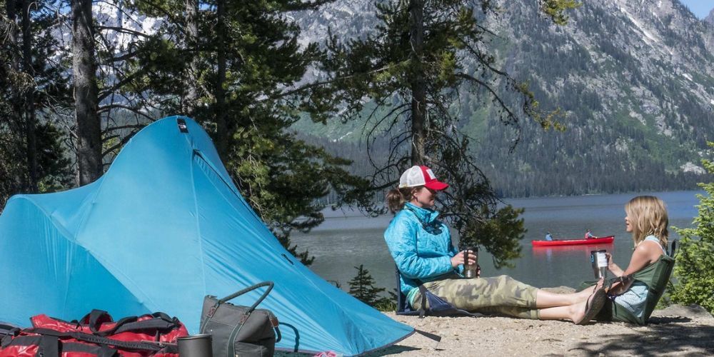 Camping at Jenny Lake in Grand Teton National Park, Wyoming