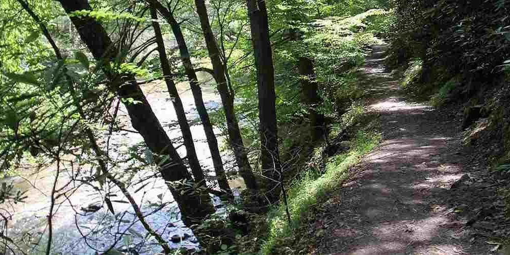 Scenic bike route through New Jersey countryside