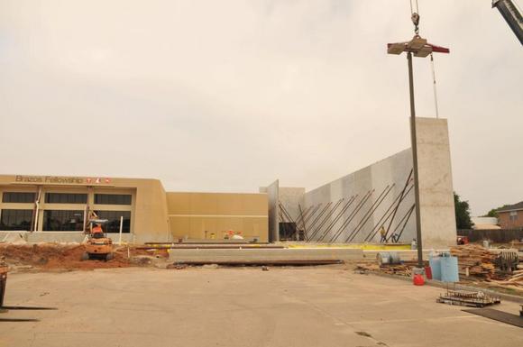 Concrete construction for a commercial facility