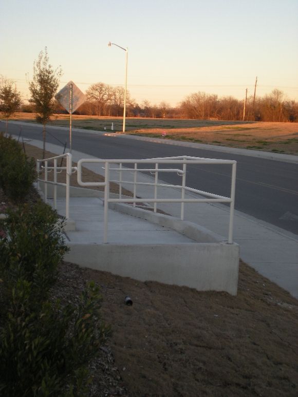 Concrete exit ramp