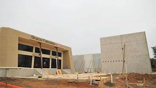 Concrete construction for a commercial development