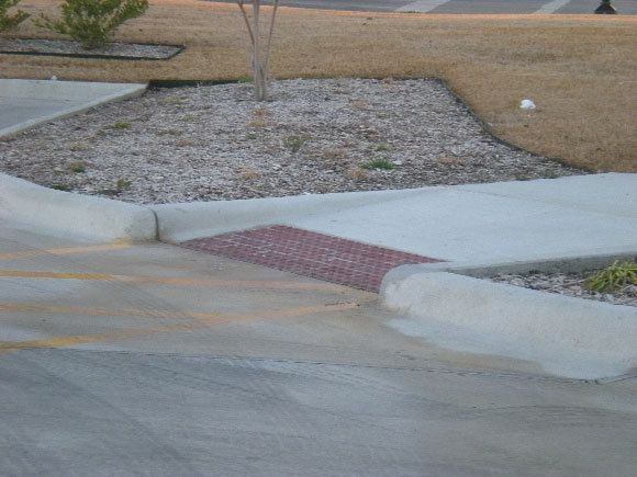Concrete sidewalk
