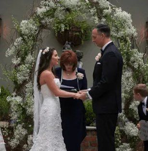 Jamie and jason on wedding ceremony