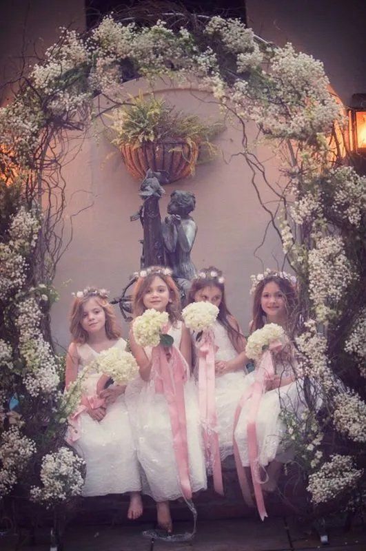 Little girls on wedding