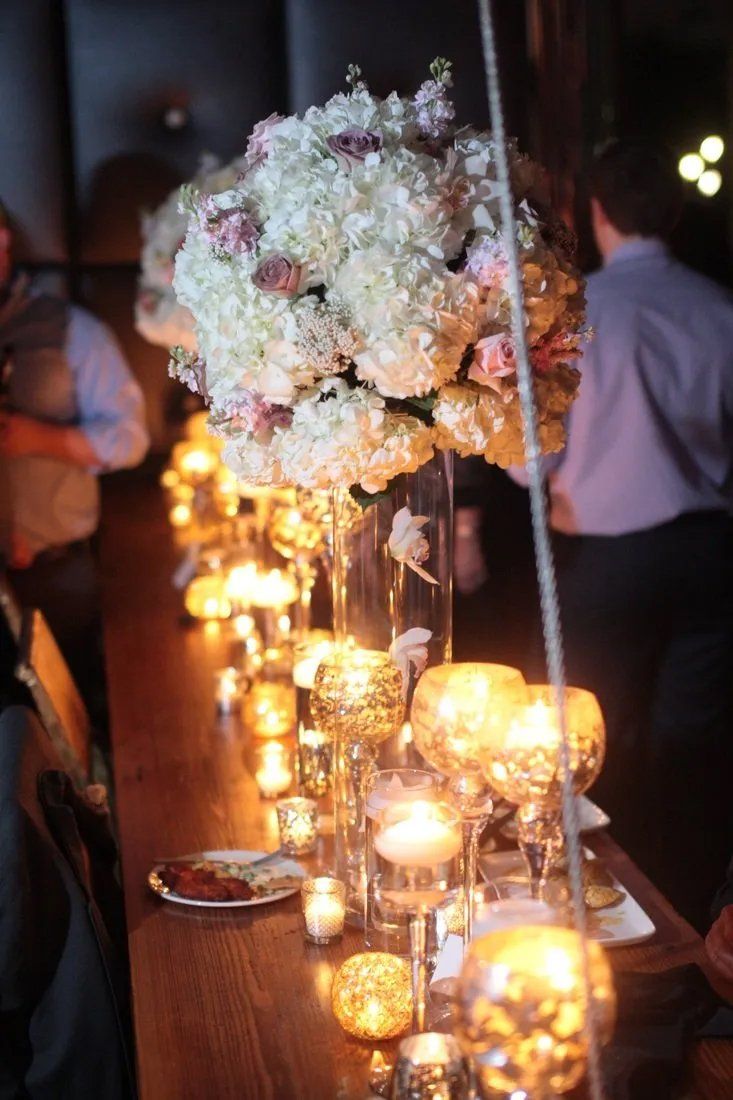 Beautiful flower and candles