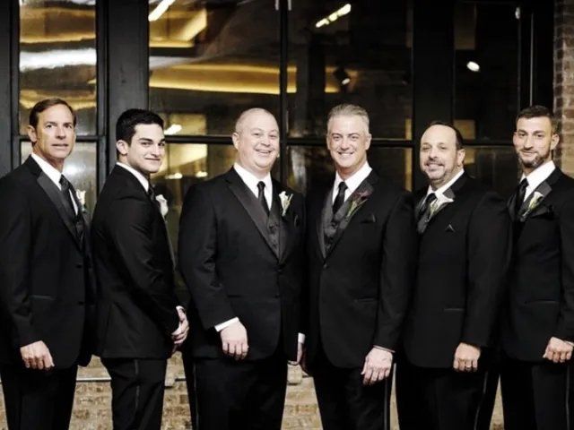 Dolph and her groomsmen