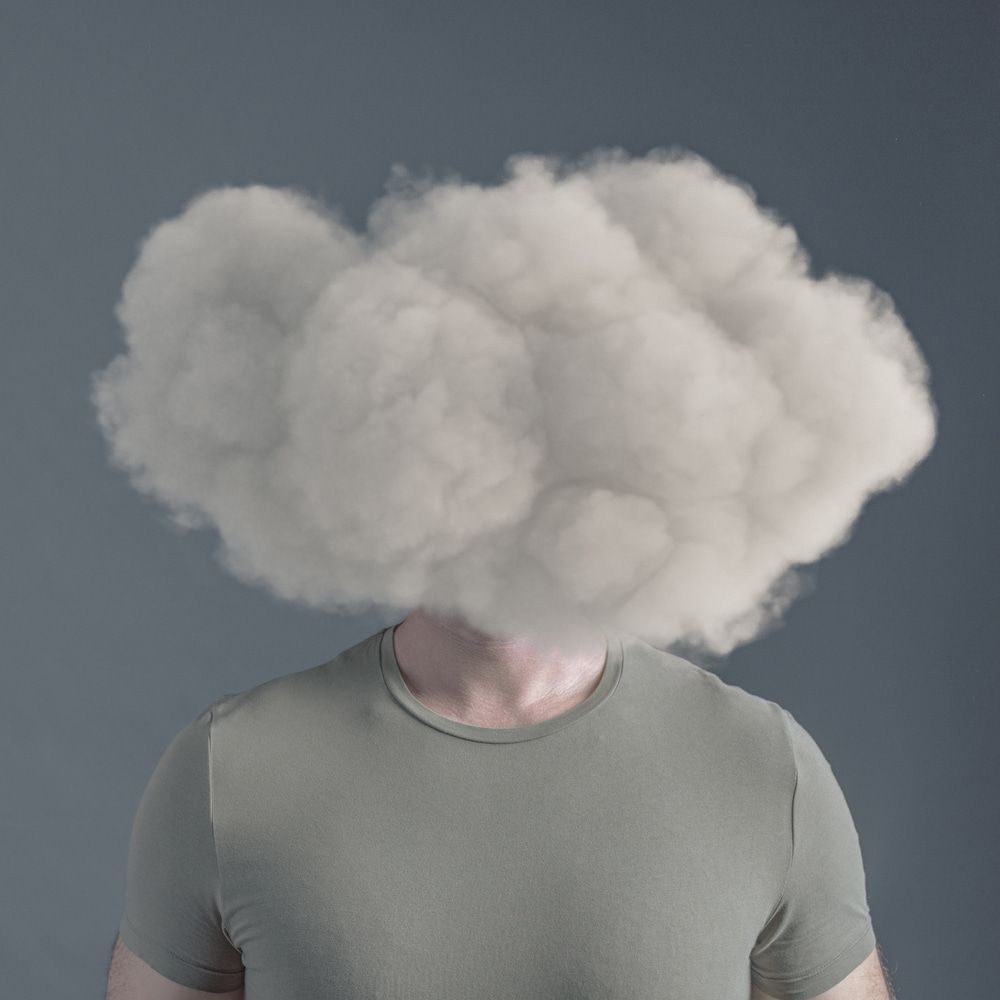 Man With A Cloud Coming Out Of His Head — Naturopath Australia In Mermaid Beach, QLD