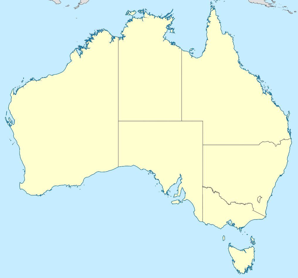 A map of australia shows the states and their capitals