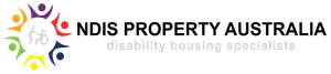 The logo for ndis property australia disability housing specialists