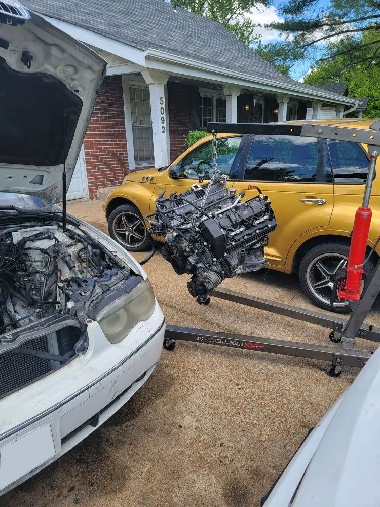 white and yellow car | Strike Force Mobile Mechanic llc