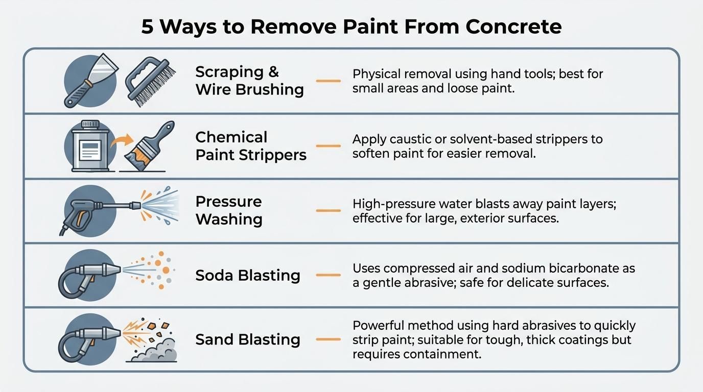 5 methods to remove paint from concrete