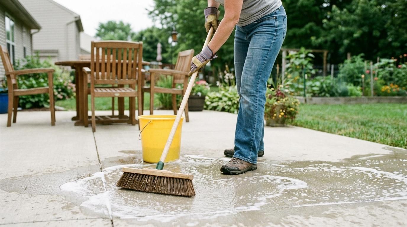 How to clean a concrete patio DIY methods