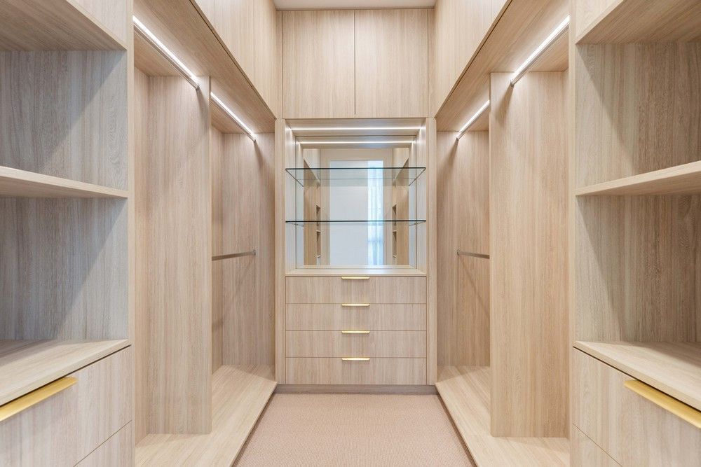 A Walk in Closet and a Mirror— Kitchens by CCJS in Bungalow, QLD