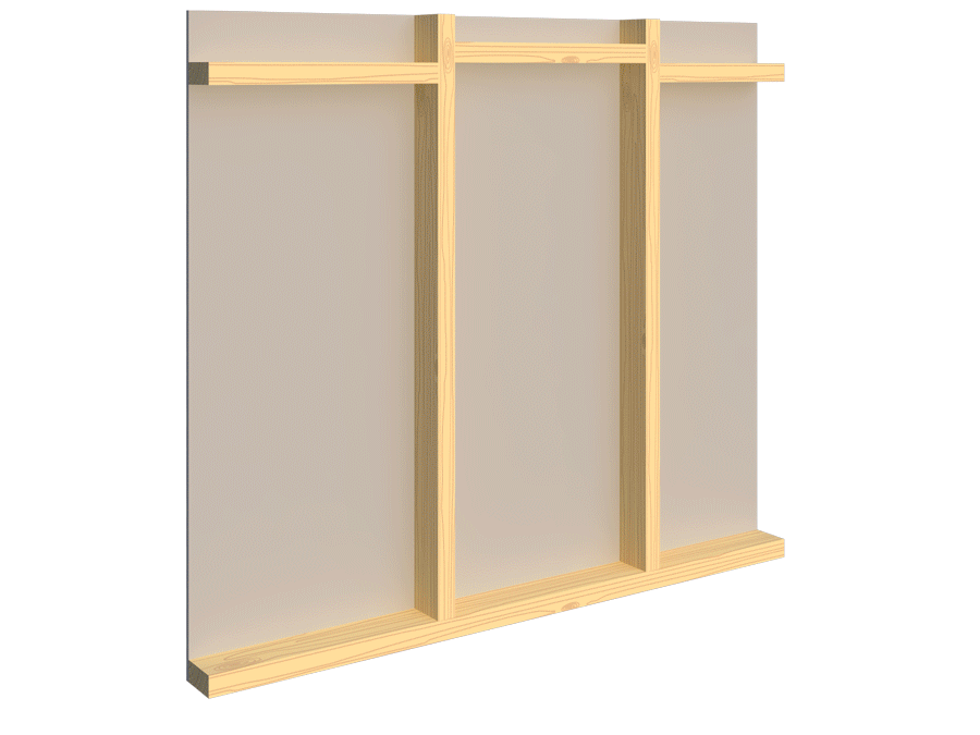 Framing Structure of a Wall With Vertical and Horizontal Wooden Beams — Kev's Group QLD in Kawana, QLD