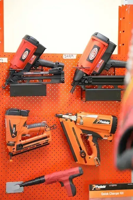 Orange Power Saws on Display — Kev's Group QLD in Kawana, QLD