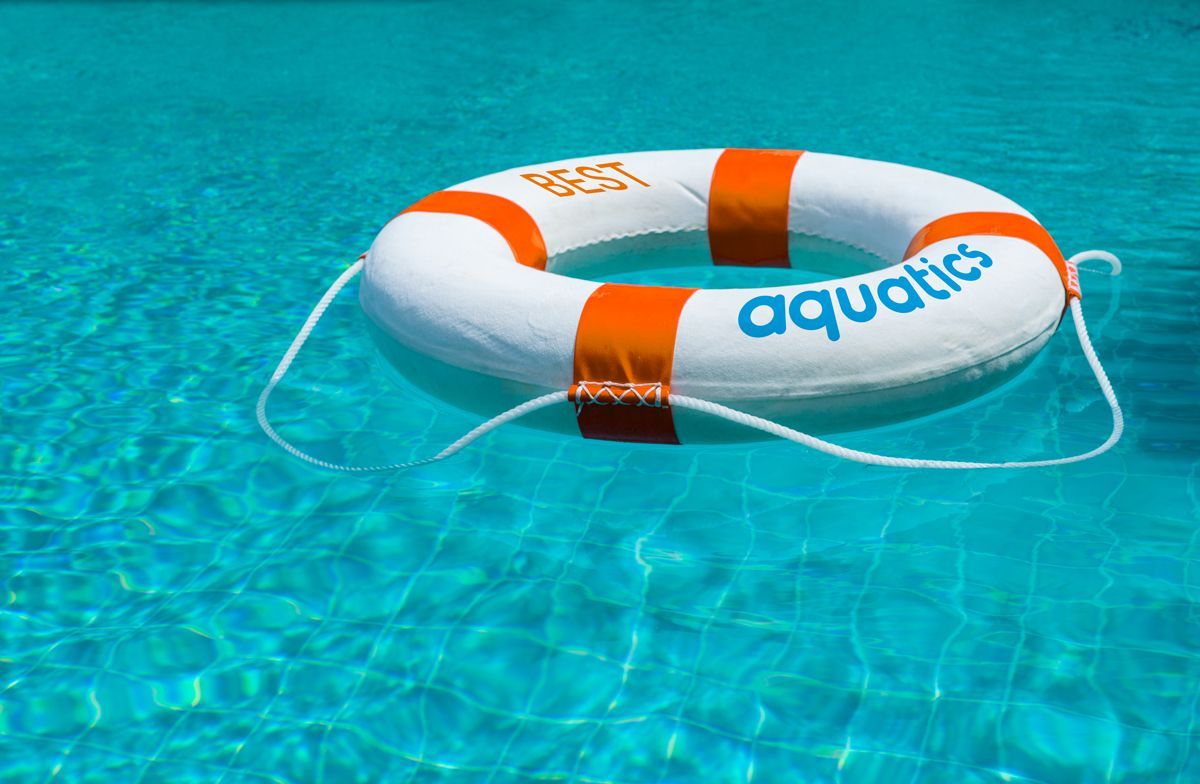 water safety life saver with Best Aquatics logo