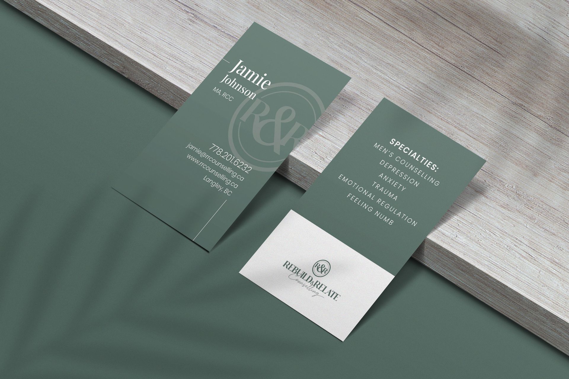 Rebuild and Relate Counselling business card design