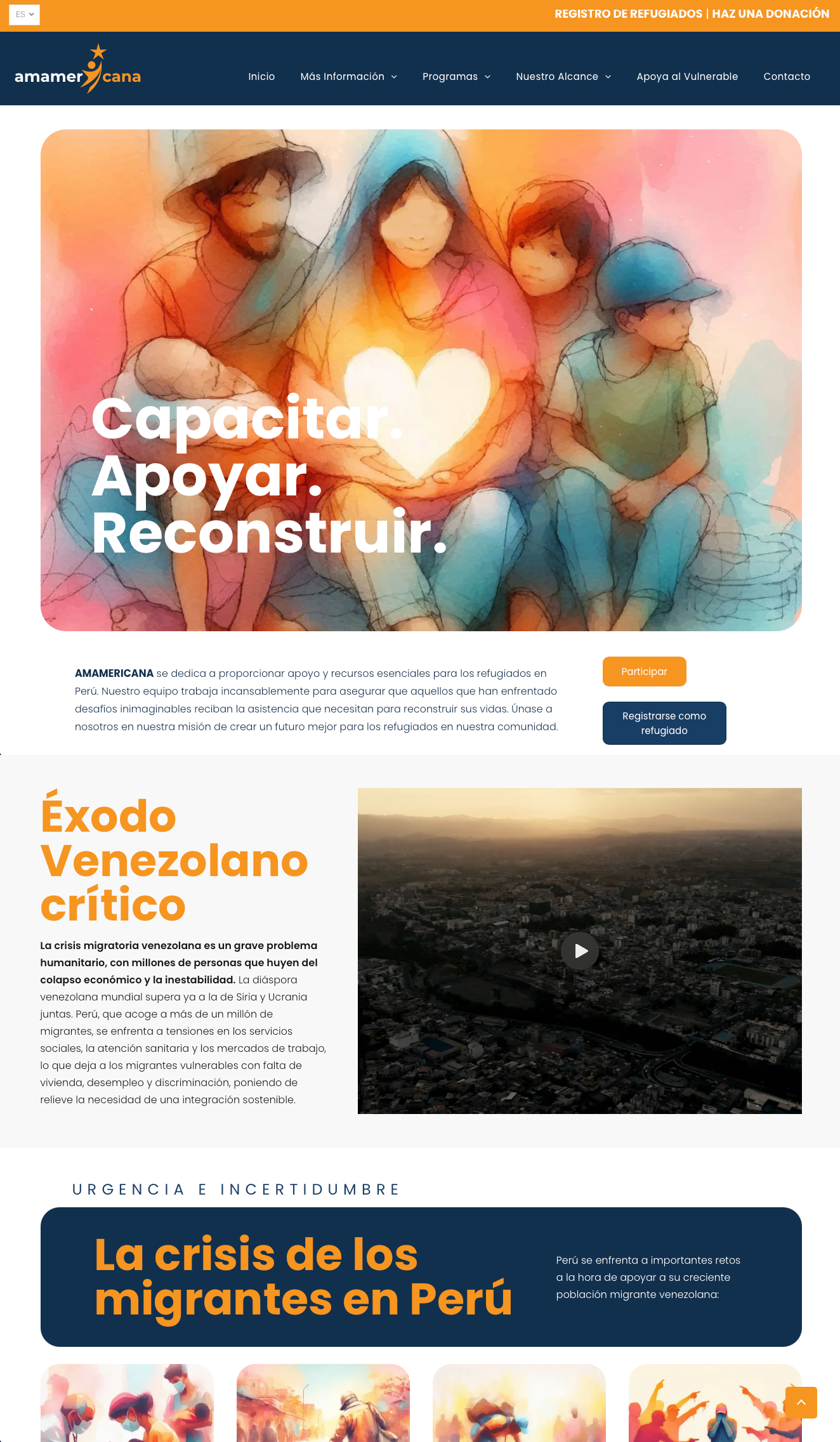 Amamericana Christian missions website design