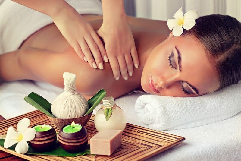A Woman is Getting a Massage at a spa — Bernadette's Beauty Care in Sarina, QLD