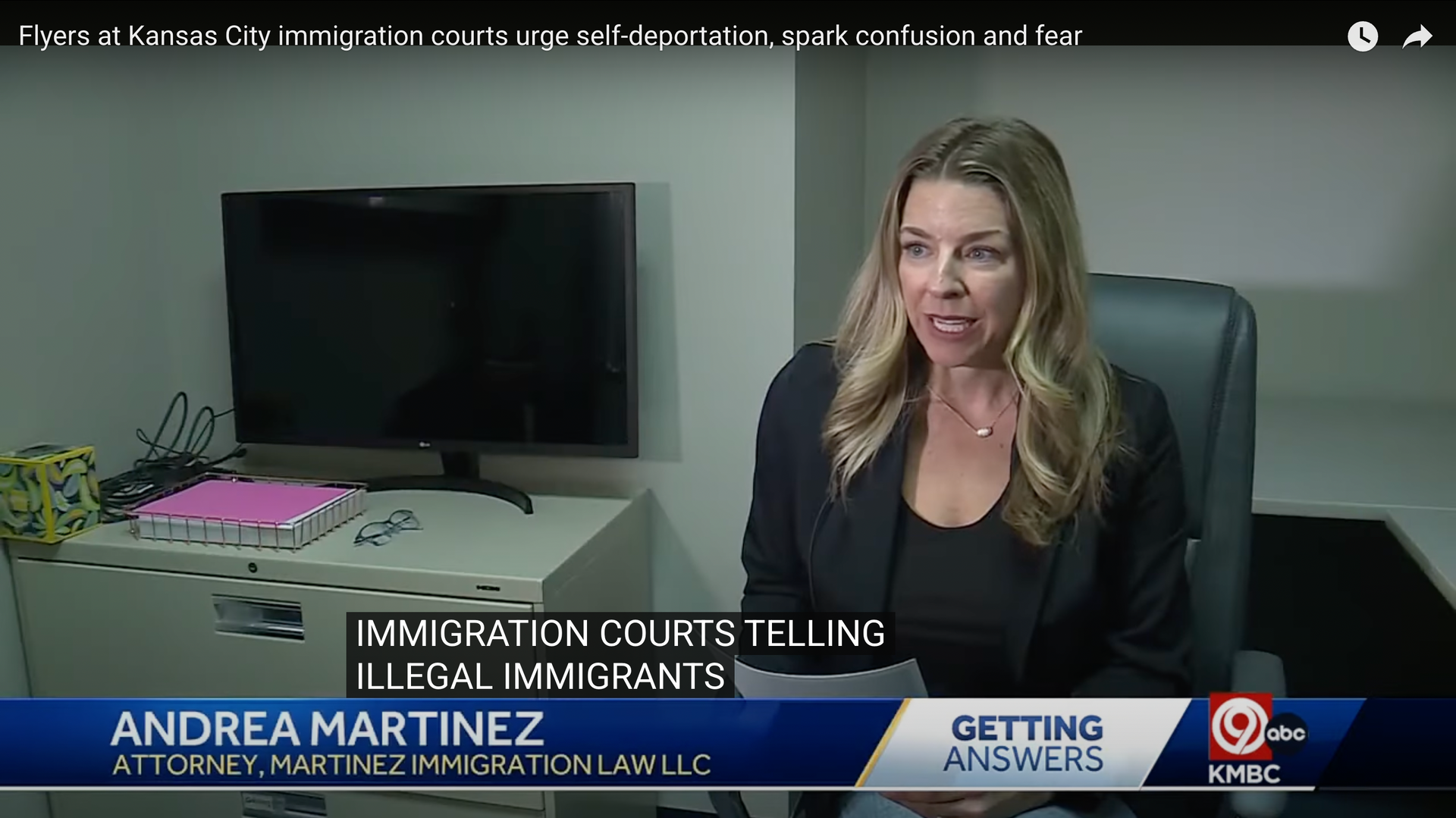 Attorney Andrea C. Martinez is being interviewed on CNN.