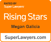 Rising stars megan galicia is rated by super lawyers.