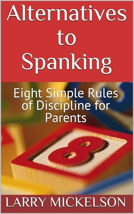 Book cover titled “Alternatives to Spanking” by Larry Mickelson with a red background and a toy top.