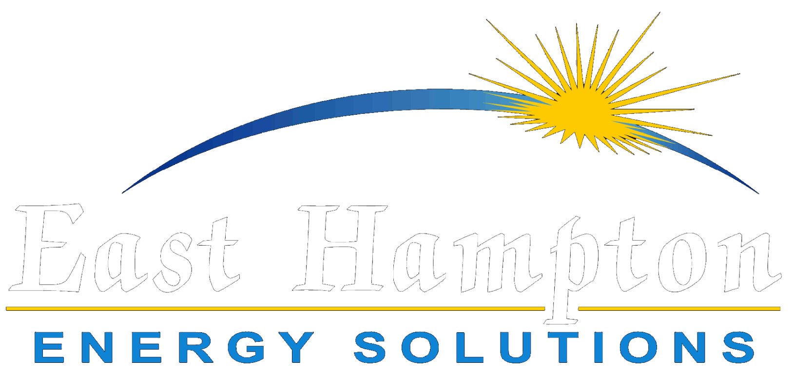 Fast Hampton Energy Solutions logo with blue text and a yellow sunburst above the name