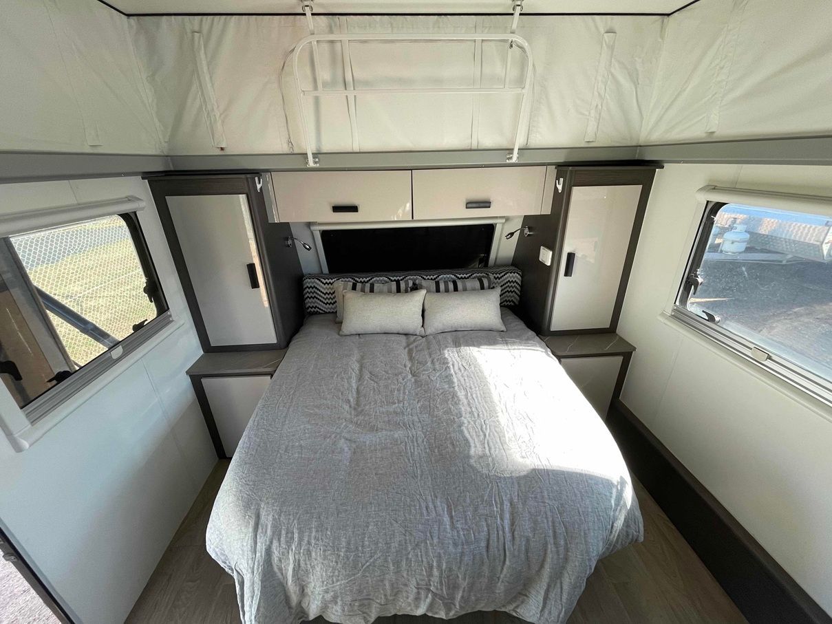 Compact Camper Van Bedroom — B & C Caravan Service Pty Ltd In Dubbo, NSW