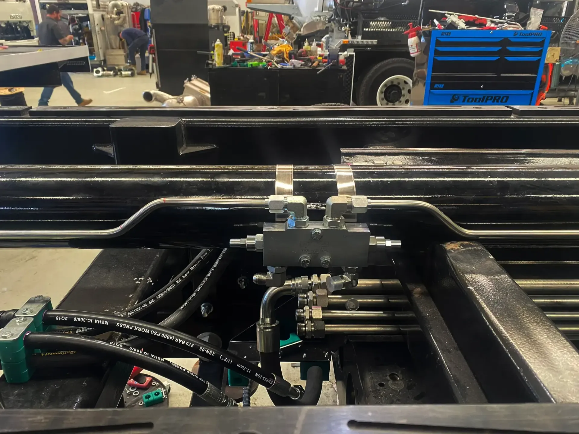 A retrofitted counter balance valve, hydraulic repairs and bend tubing for a tilt tray in Ormeau