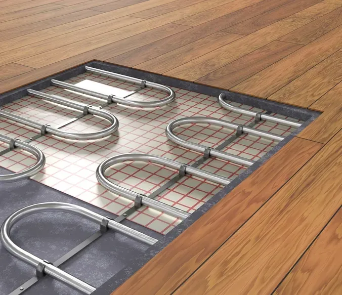 Hydronic Heating under Wooden Floor Boards — Southern Trade Services in Hobart, TAS