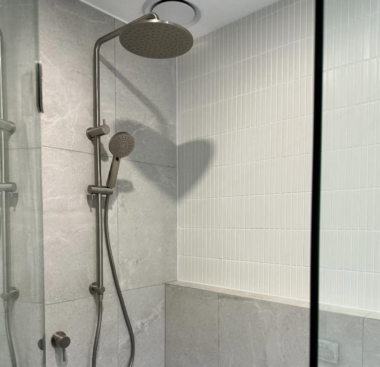 A Shower With A Heart Shaped Shadow On The Wall — Penman Projects In Nelson Bay, NSW