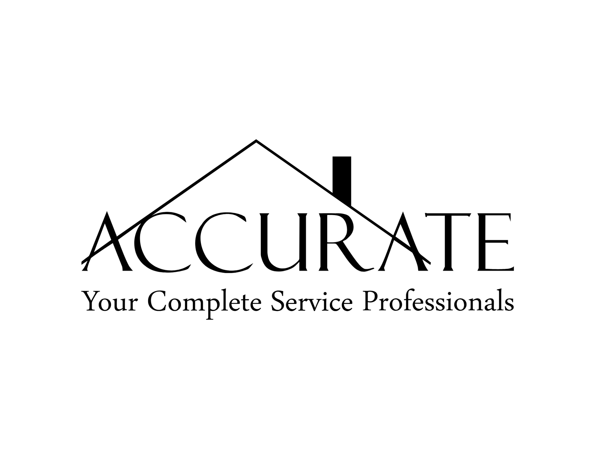 Logo for Accurate, a service company, with the word