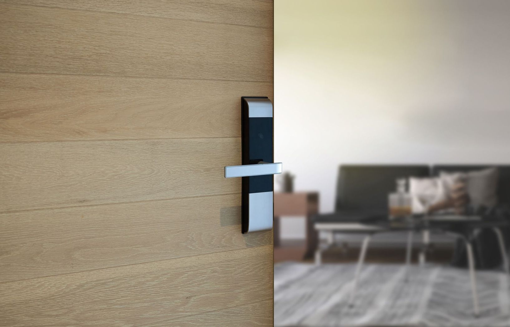 Digital Door handle for access to room security.