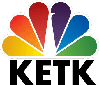 NBC KETK logo with multicolored peacock and bold black letters
