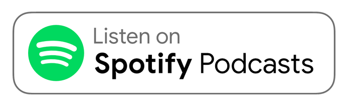 Spotify Podcasts badge with green Spotify logo and “Listen on Spotify Podcasts” text