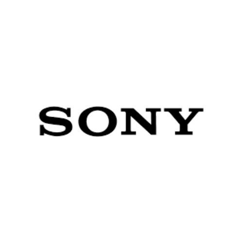 Sony logo in black serif letters on a white background
