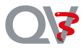 Ein Logo für QV mit einer Schlange darauf
