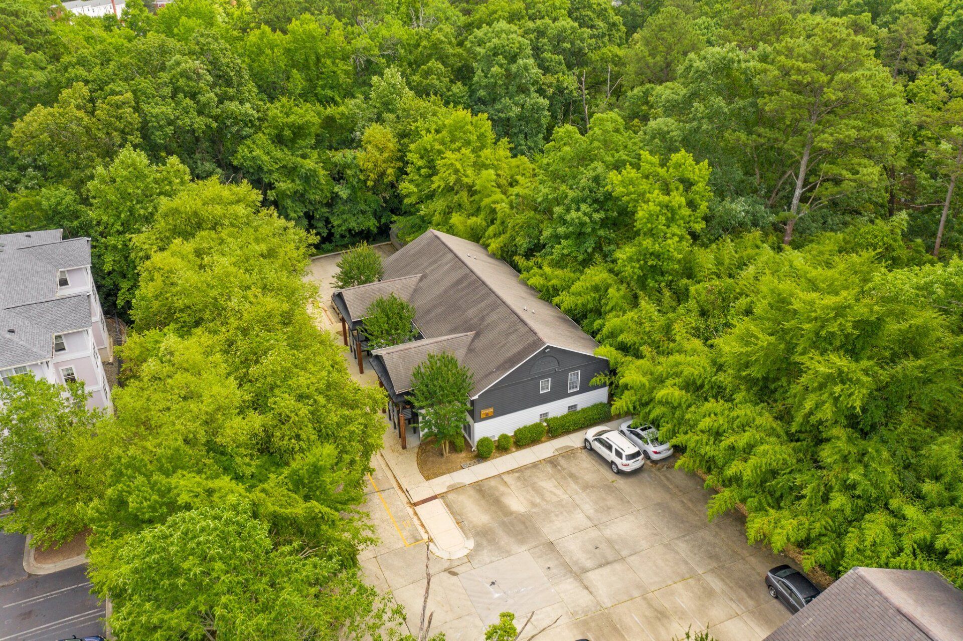 birds eye view of apartments